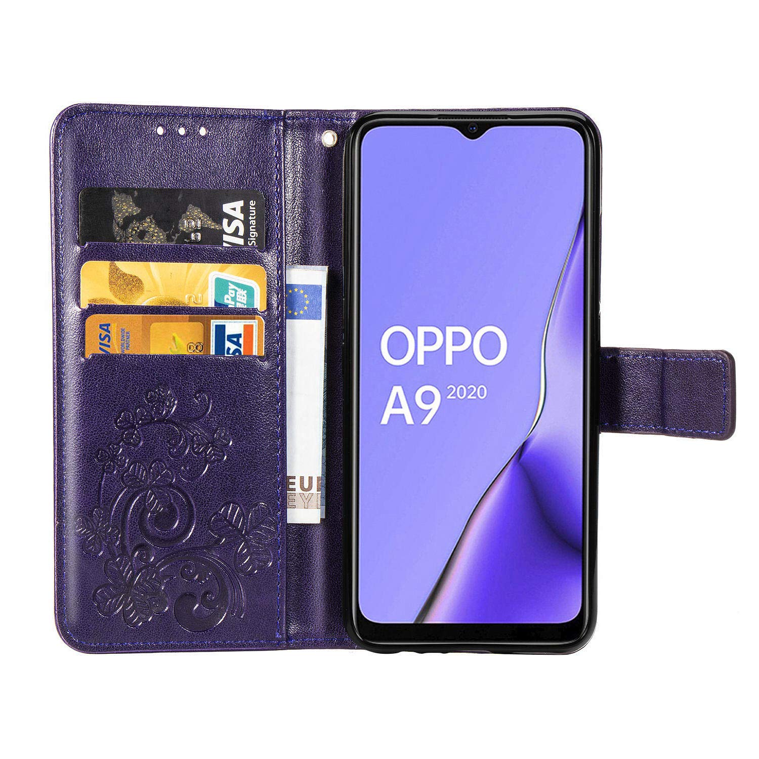 TECHGEAR Custodia in Pelle Oppo A9 / A5 2020, Cover