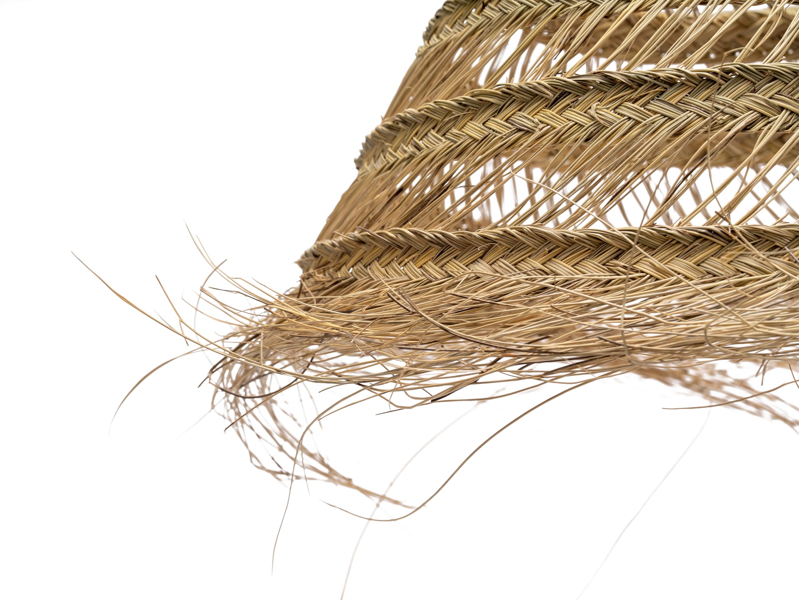 Pantalla de Lámpara Colgante Marroquí, Ratán Natural Trenzado, 45x25cm, Diseño Artesanal