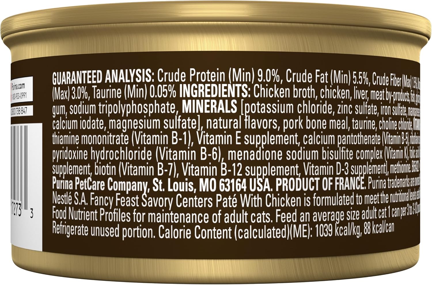 Fancy Feast Purina Savory Centers with Chicken Wet Cat Food Pate with Gourmet Gravy Center - 3 oz. Cans,(Pack of 48)