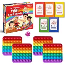 The Fidget Game Learn to Read in Weeks Master 220 High-Frequency Dolch Sight Words Curriculum-Appropriate Reading Game for Nursery to Year 3 - Popping Mats & Dice