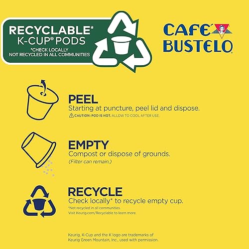 Miniatura 7 de Café Bustelo Espresso Style Dark Roast Coffee 12 Keurig K-Cup Pods