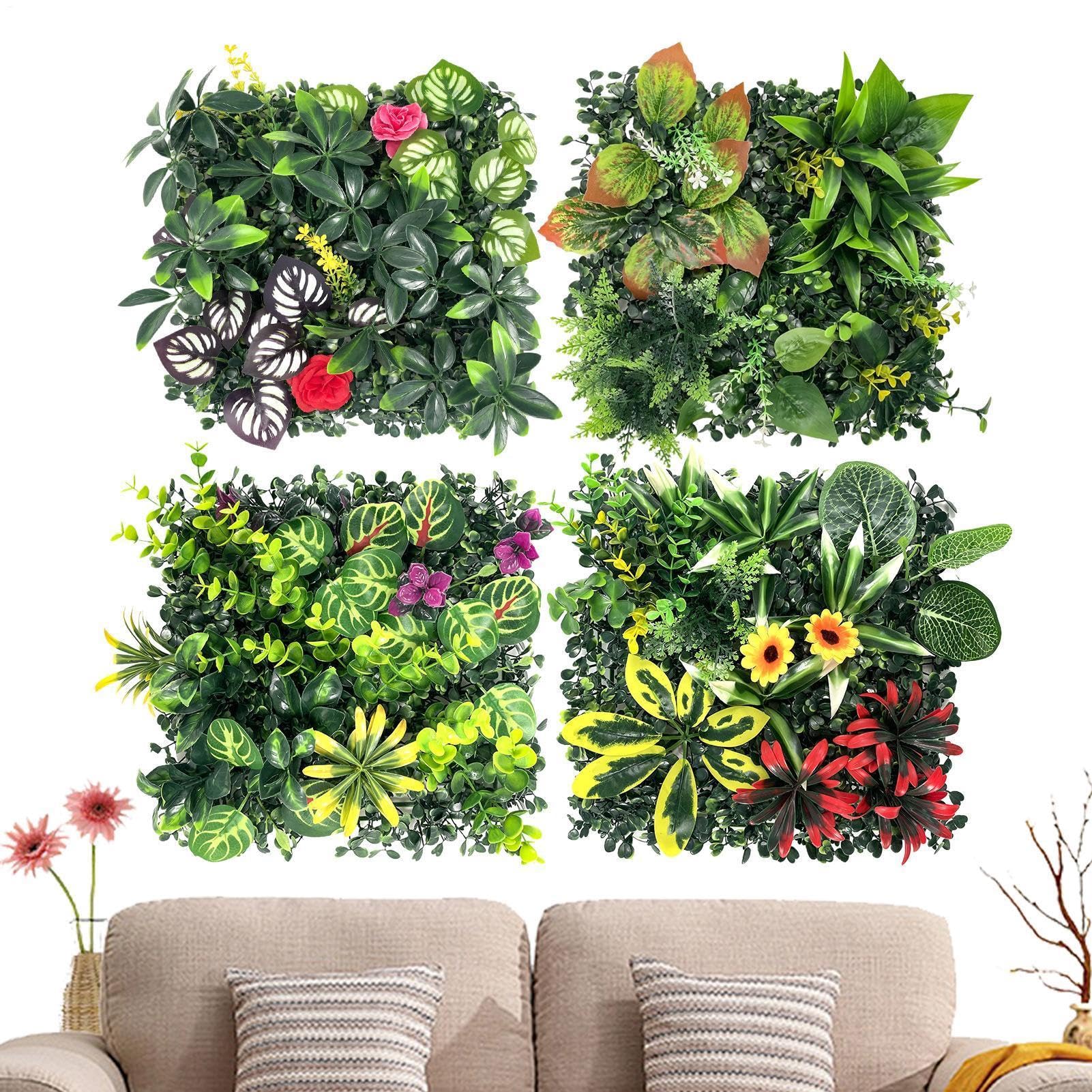 Pantalla de valla de privacidad anti-UV con paneles de follaje Greenery para exteriores