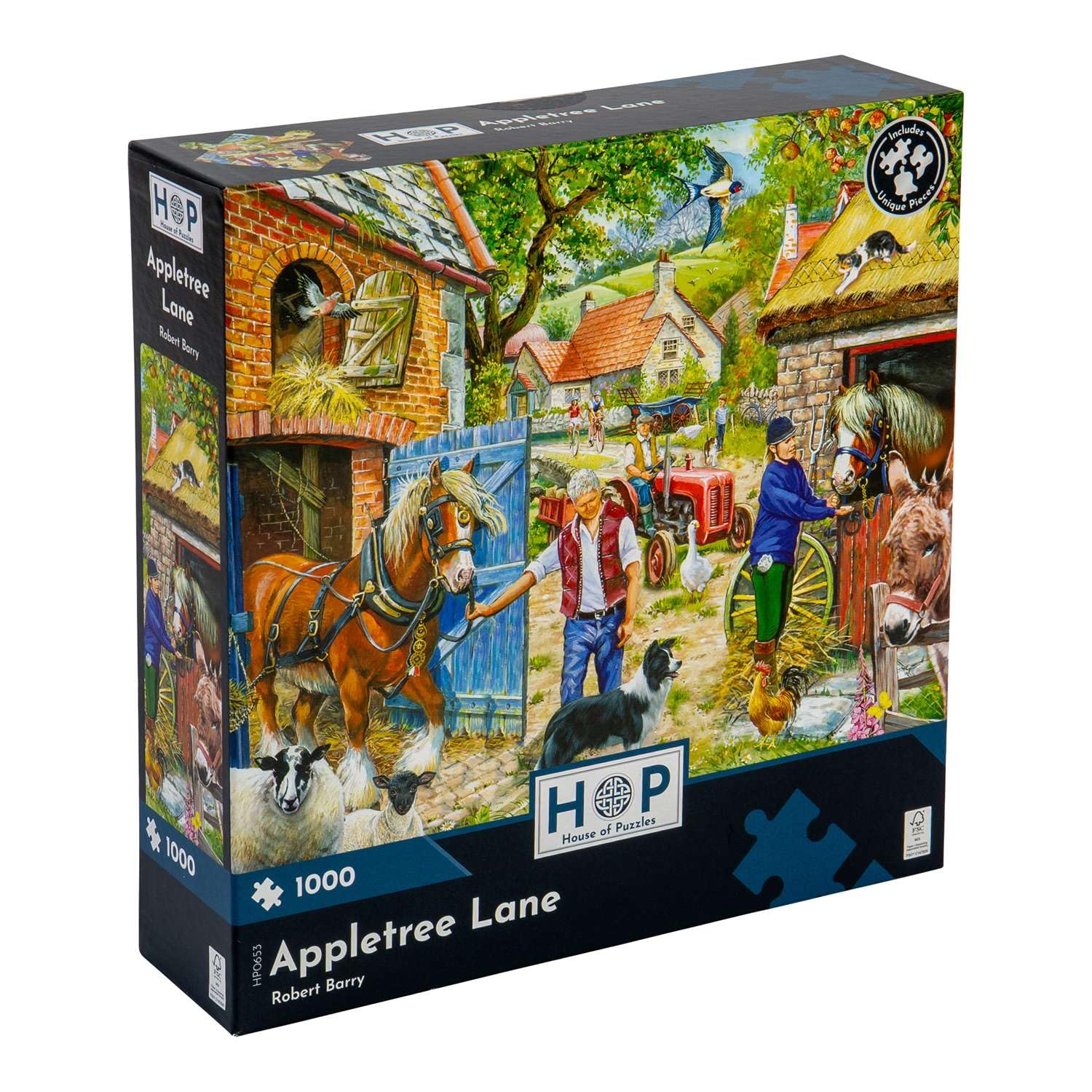 The House of Puzzles - Rompecabezas de Appletree Lane, 1000 piezas para adultos, ilustrado por artistas, paisaje escénico, regalos de rompecabezas de lujo