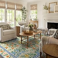 Vista 86 de Vintage Bohemian Entry Rug, 2x3 Small Entryway Rug Boho Kitchen Rugs Non-Slip Washable Indoor Door Mat, Distressed Floral Soft Accent Throw Rugs for