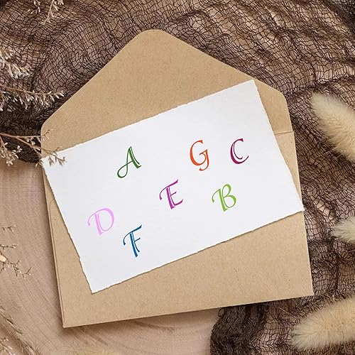 Miniatura 5 de CRASPIRE Sellos de goma transparente con letras y números, alfabeto A-Z, inicial, sellos de silicona transparente para diario, tarjetas, hacer