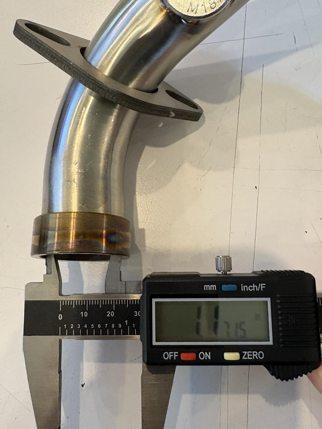 GY6 Silver Exhaust Connect Link Tube, Middle Mid Pipe for 125-150cc Scooter, Stainless Steel Performance Connector