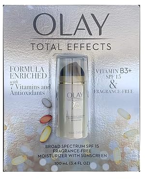 Olay 5282009 Total Effects SPF 15 Moisturizer with Sunscreen Fragrance Free 3 4oz