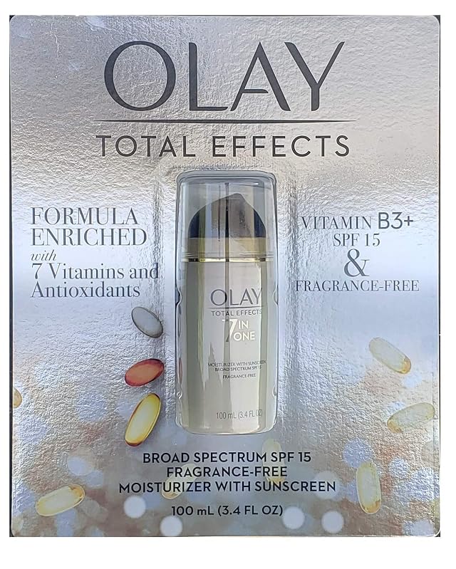Olay 5282009 Total Effects SPF 15 Moisturizer with Sunscreen Fragrance Free 3 4oz