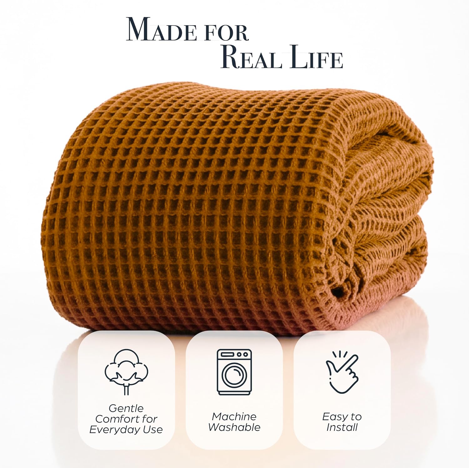 Oversize%100 Cotton Couch Cover - Perfect for L-Shape, U-Shape & Sectional Sofas, Washable Couch Cover, Extra Large Sofa Cover, 3, 4 Seater Slip Cover (Cinnamon, 71x181 inches - 180x460 cm)