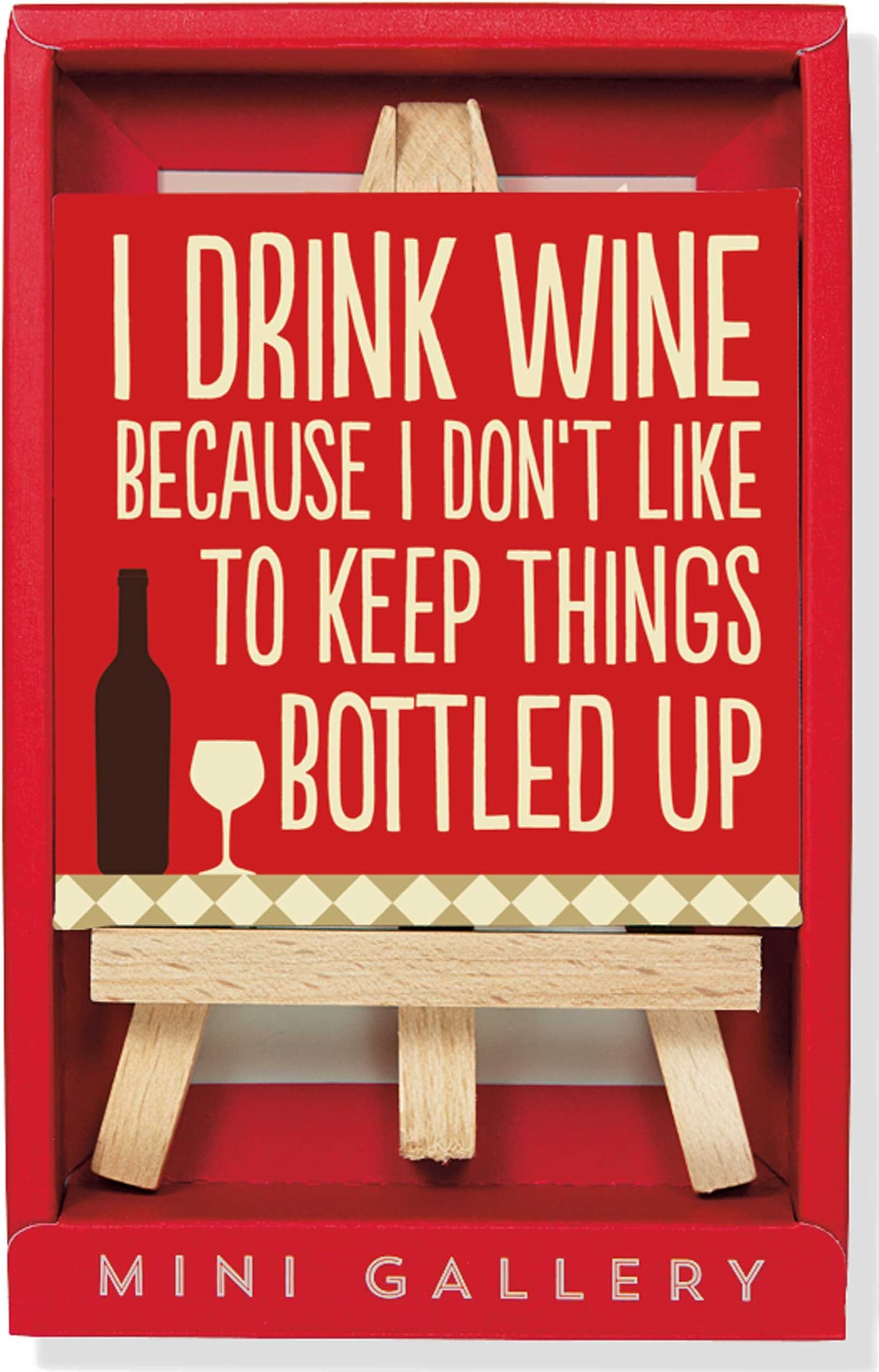 Wine: Artwork With Mini Easel Gift Set