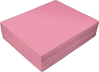 Pink EVA Foam Sheets, 30 Pack, 2mm Thick, 9 x 12 Inch, by Better Office Products, Pink Color, for Arts and Crafts, 30 Shee...