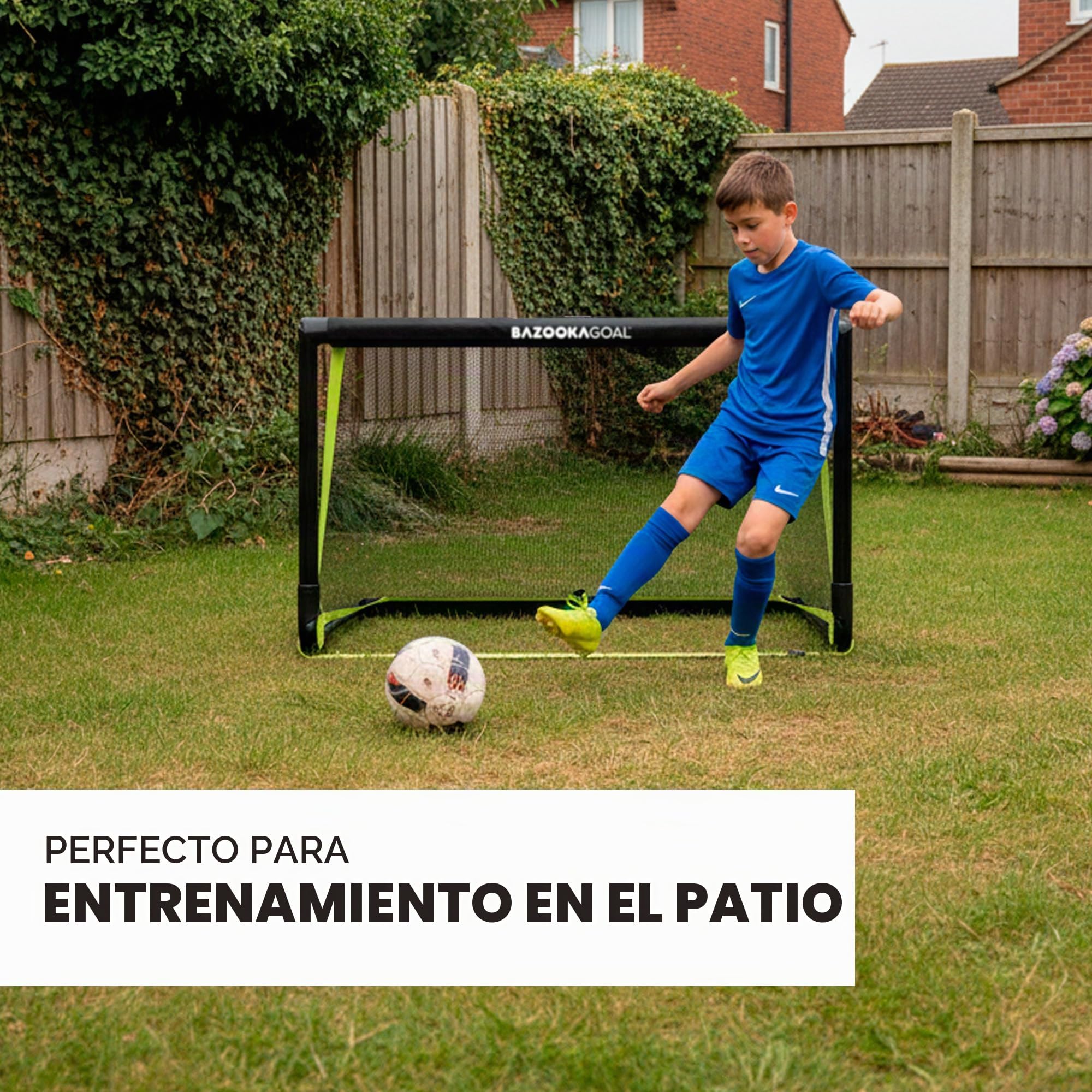Bazookagoal - Portería de fútbol plegable (marco sólido)