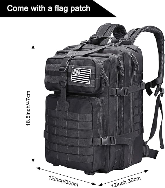 Prospo Military Tactical Backpack Large Fishing Tackle Backpack 3 Day Assault Survival Pack Molle Bag for Men