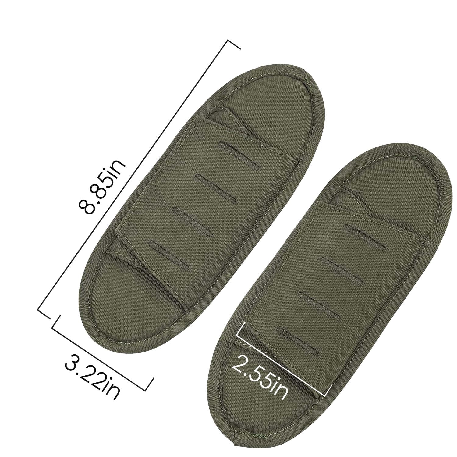 Wynex Coussinets de Bretelle pour Gilet Tactique Coussin d'Épaule pour Sac à Dos, Remplaçable Coussinet de Bandoulière, Epaulette de Sangle pour Sac à Dos Militaire, 2PCs
