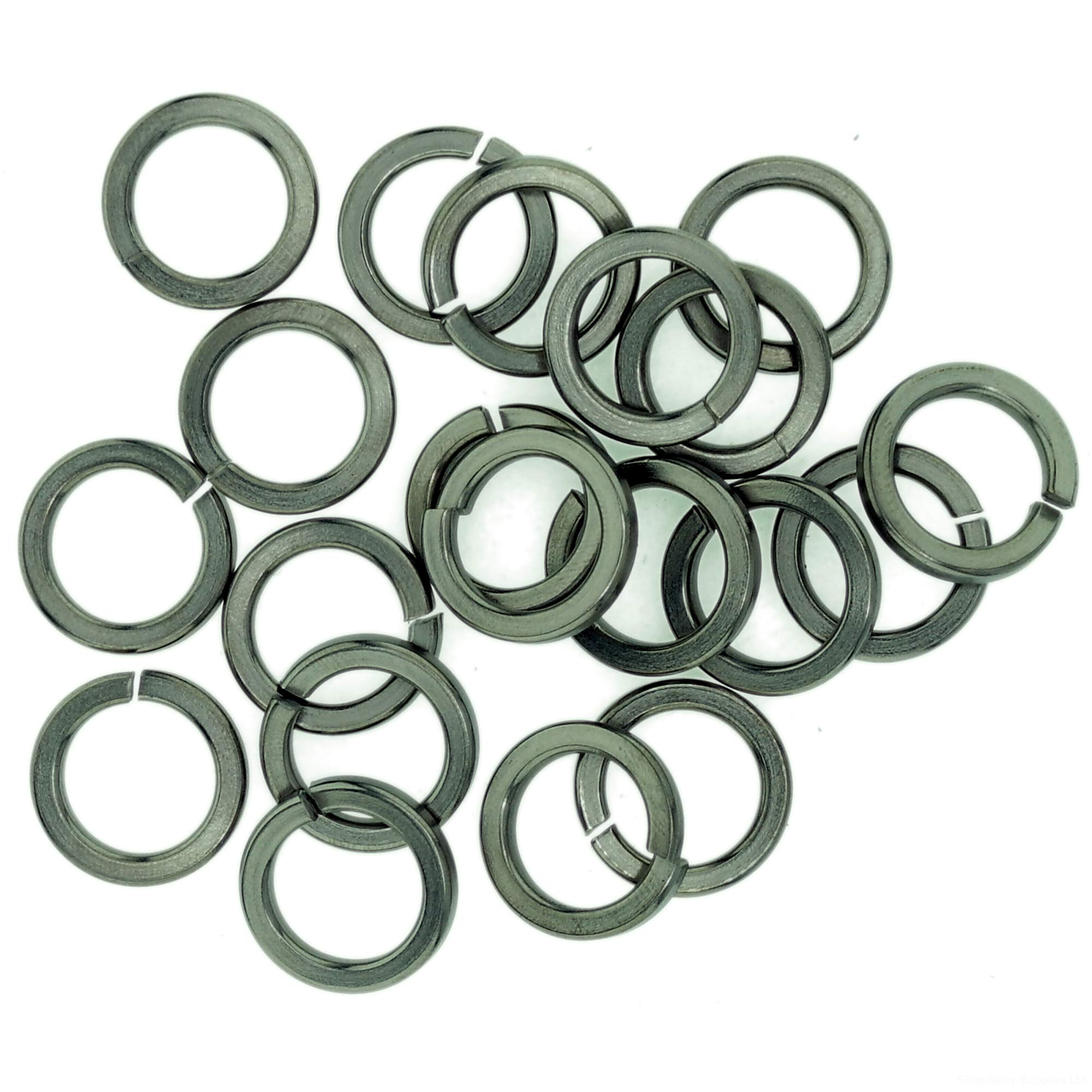 Singularity Supplies M12 (12Mm) Square Spring Split Lock Washer - Stainless Steel (A2) (Pack Of 20)