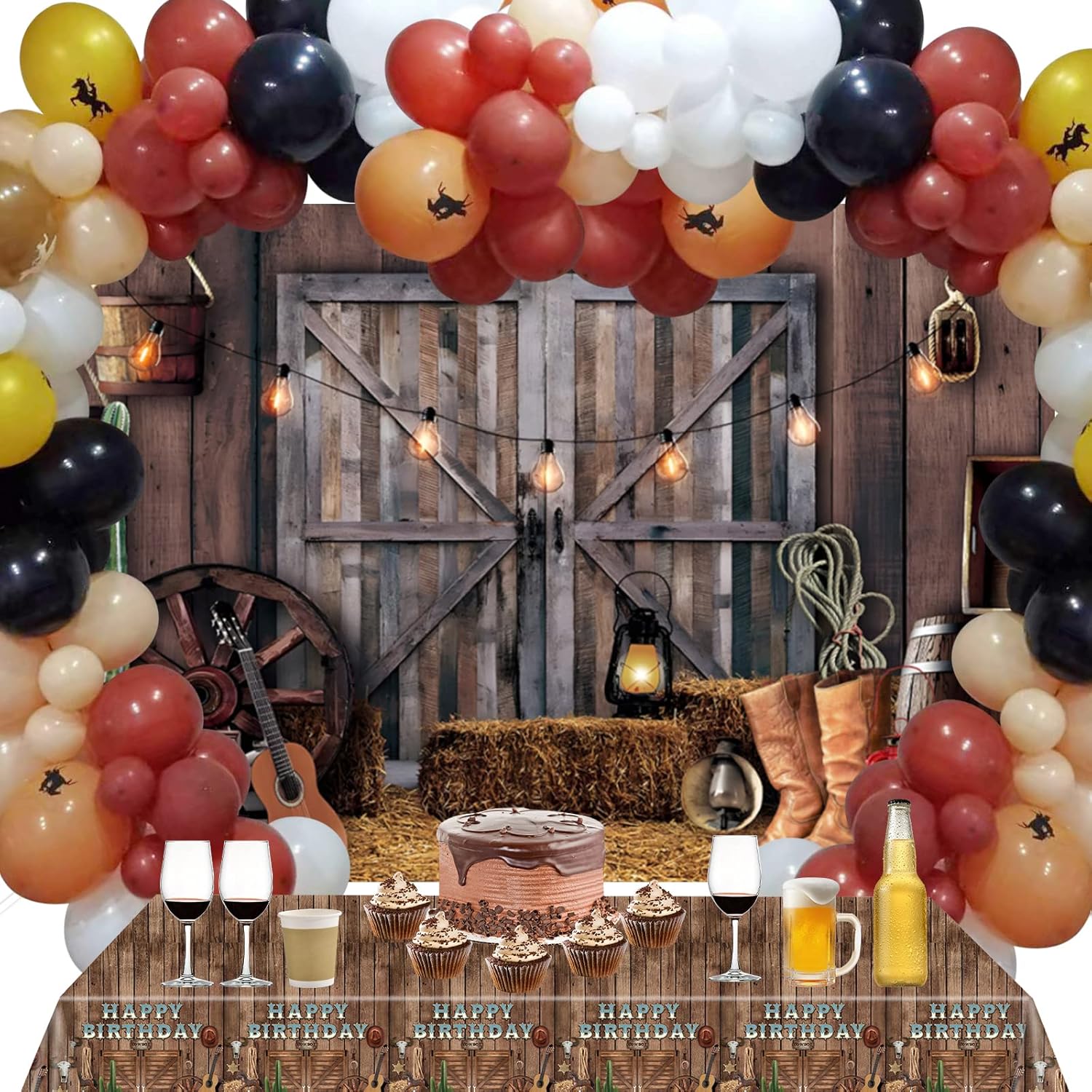 Western Cowboy Party Decorations Set Cowboy Party Supplies
