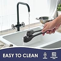 Vista 5 de Heat Resistant 600℉ Silicone Spatula, BPA Free Mixing Spatulas set Dishwasher Safe for Nonstick Cookware, Black