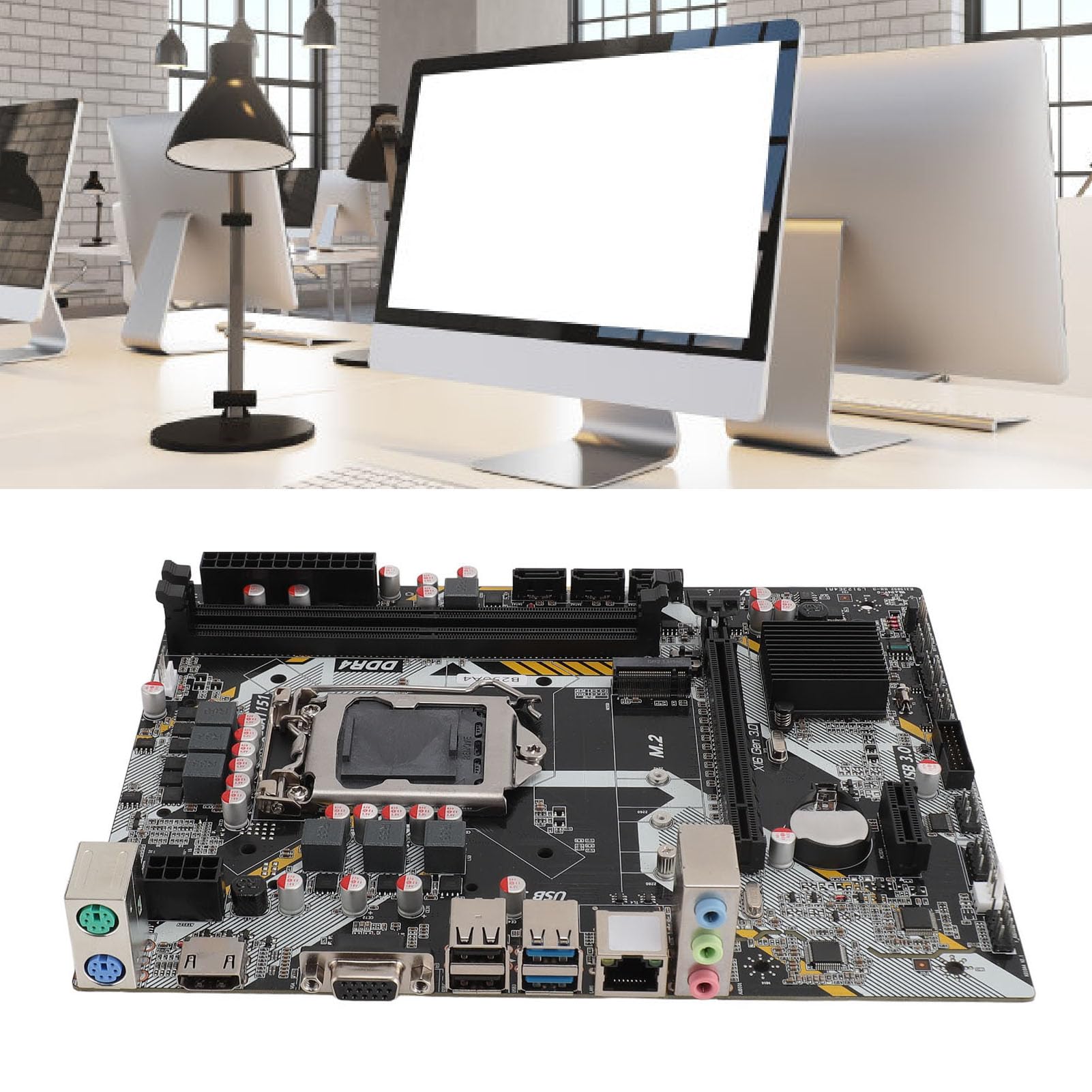 Scheda Madre Professionale B250A4 con Scheda LAN Gigabit e Interfaccia M.2 a Piena velocità, Supporta Processori a 1151 Pin per Utenti Dalla Sesta Alla Nona Generazione I3 I5 I7 Celeron