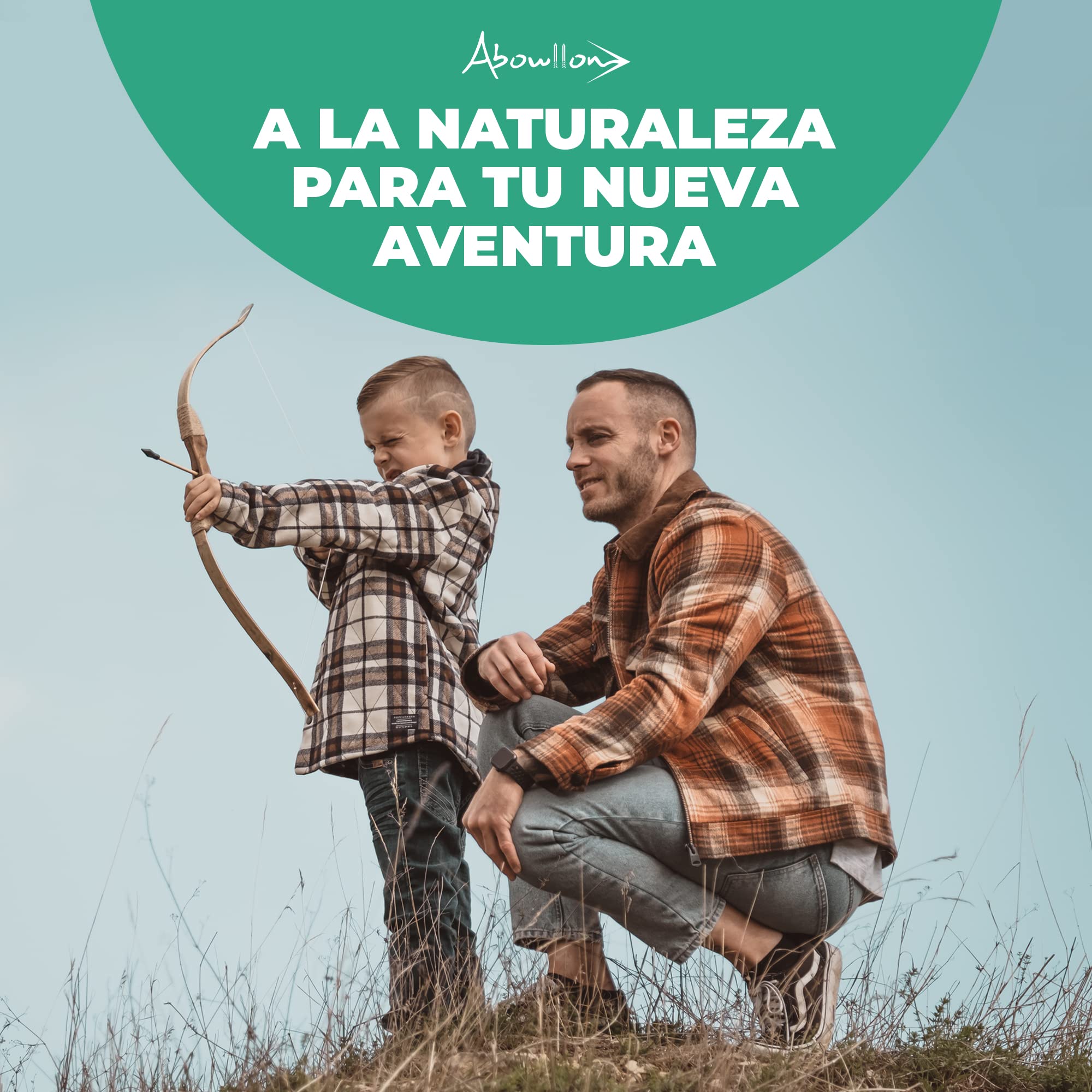 Set de Arco y Flechas de Madera con 12 Flechas, Carcaj, Bolsa de Almacenamiento & 4 Dianas | Arco para Principiantes, Equipamiento Deportivo al Aire Libre para Jóvenes
