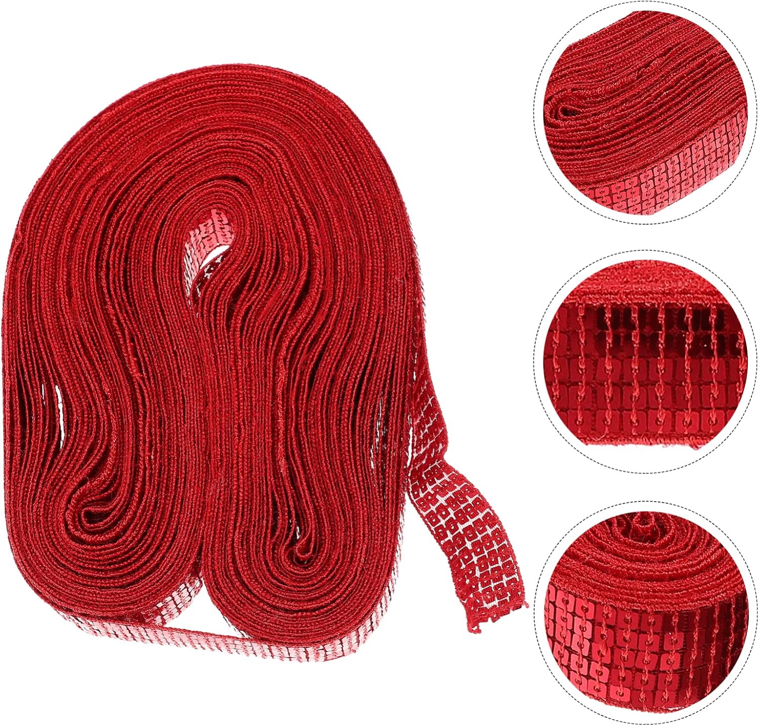 Ciieeo 1roll Delicate Sequin Trim Yards Multi-Function Decorative Clothing Accessory for Crafts Sewing Wedding Decorations Home Textiles Replaceable Clothes Trim Vibrant
