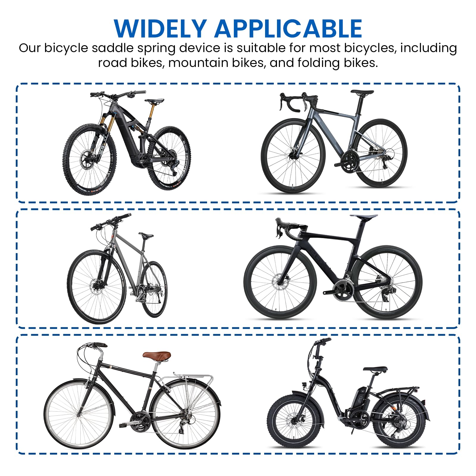 Ammortizzatore per sella ammortizzante, ammortizzatore per bicicletta, per mountain bike, bici da corsa e bici da esterno