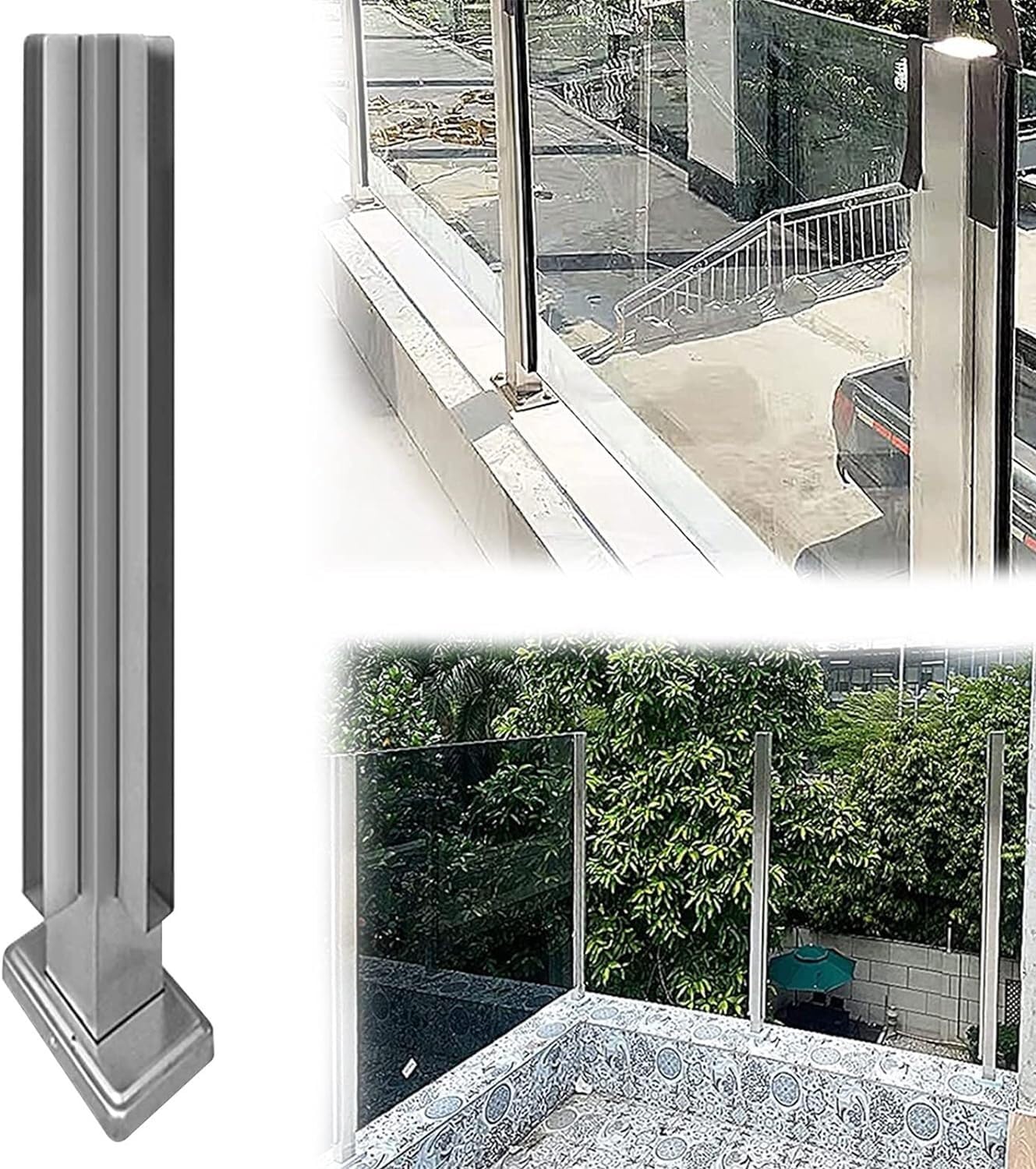 Colonne en acier inoxydable haut de gamme pour balustrade de soutien