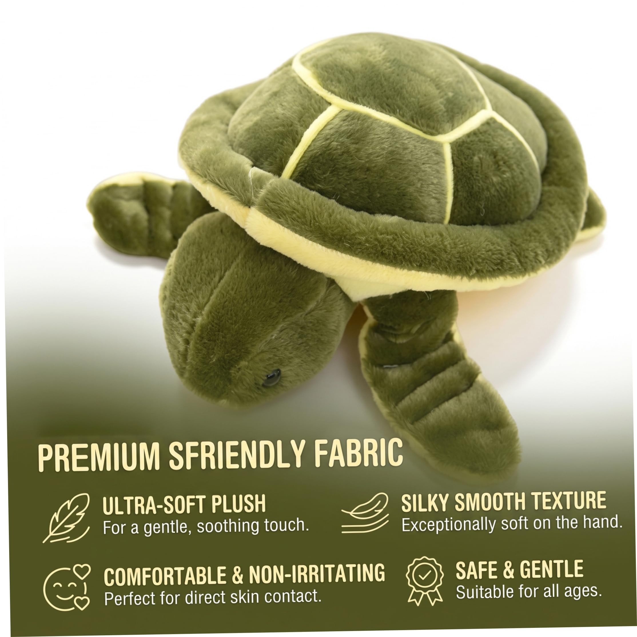 Almohada de Felpa de Tortuga Verde, Suave y Linda, de Peluche de Tortuga, para el hogar, 19, 69 Pulgadas