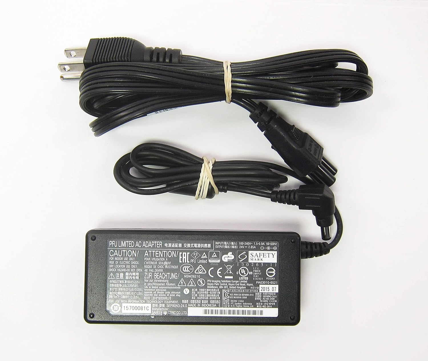 Fujitsu - Power adapter - for fi-5530C2, 6130, 6140, 6230, 6240 (PA03540-K909) -