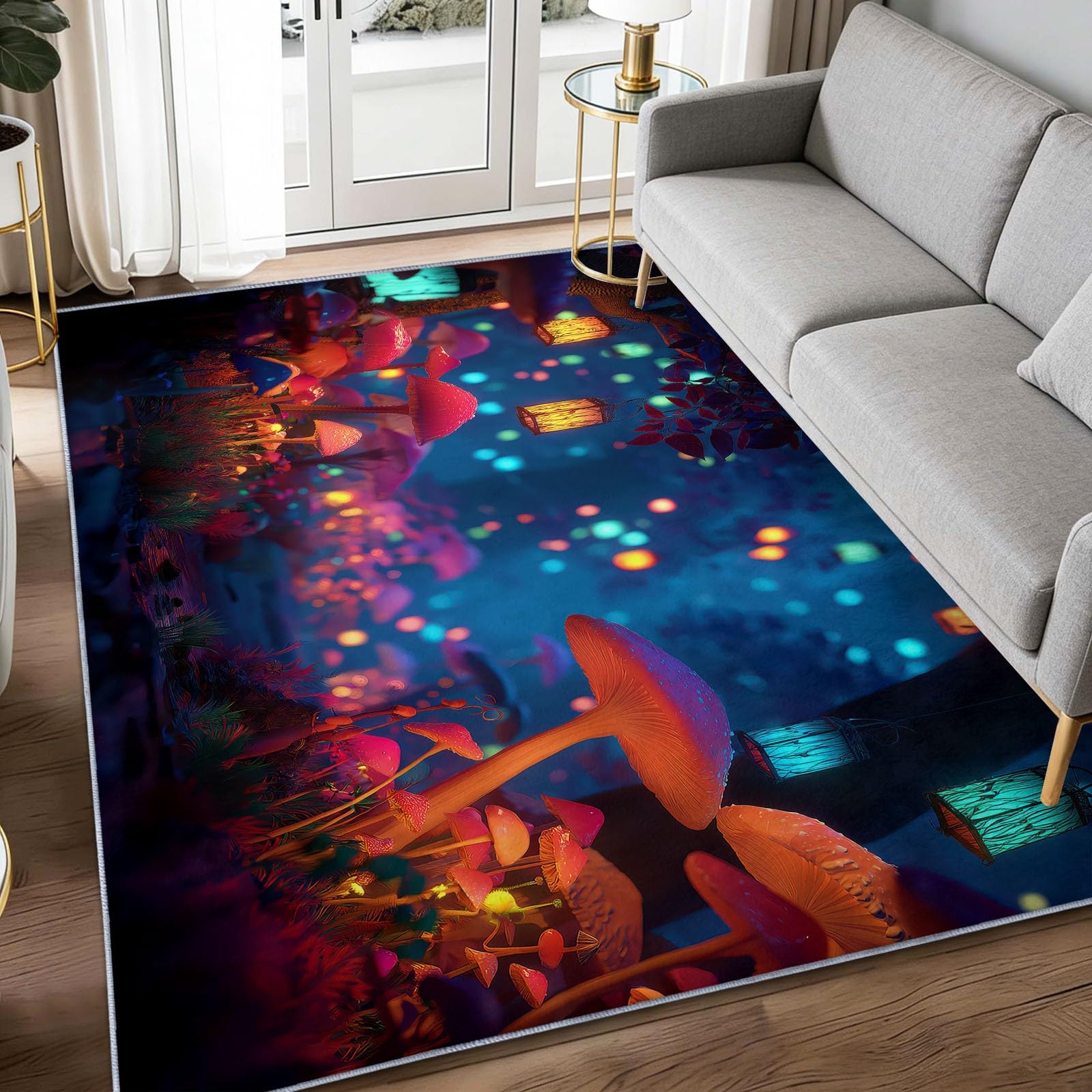 Tapis champignons lavable 180x240cm la solution anti-glisse et taches