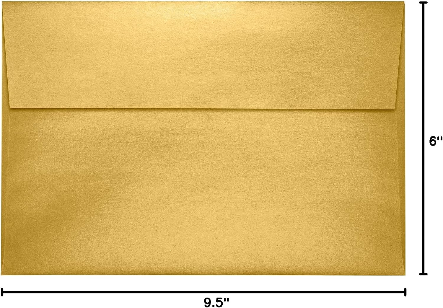 LUXPaper A10 Invitation Envelopes | Peel & Press | 6" x 9 1/2" | Gold Metallic | 80lb. Text | 50 Qty
