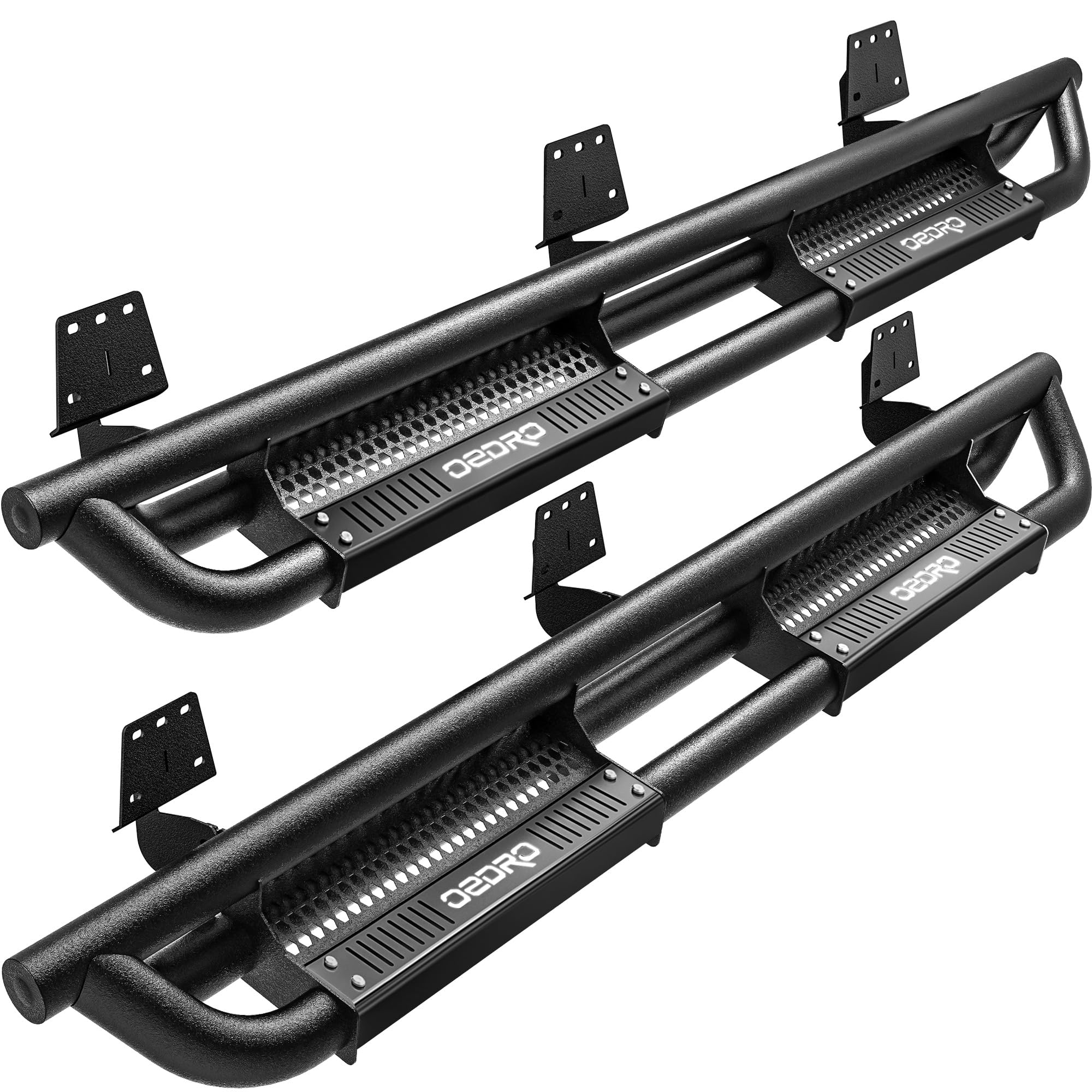 Photo 1 of OEDRO 6 inch Running Boards Compatible with 2019-2026 Dodge Ram 1500 New Body Crew Cab, Bolt-on Side Steps with Paintable Black Step Armor, Powder Coated Black and High Gloss Nerf Bar