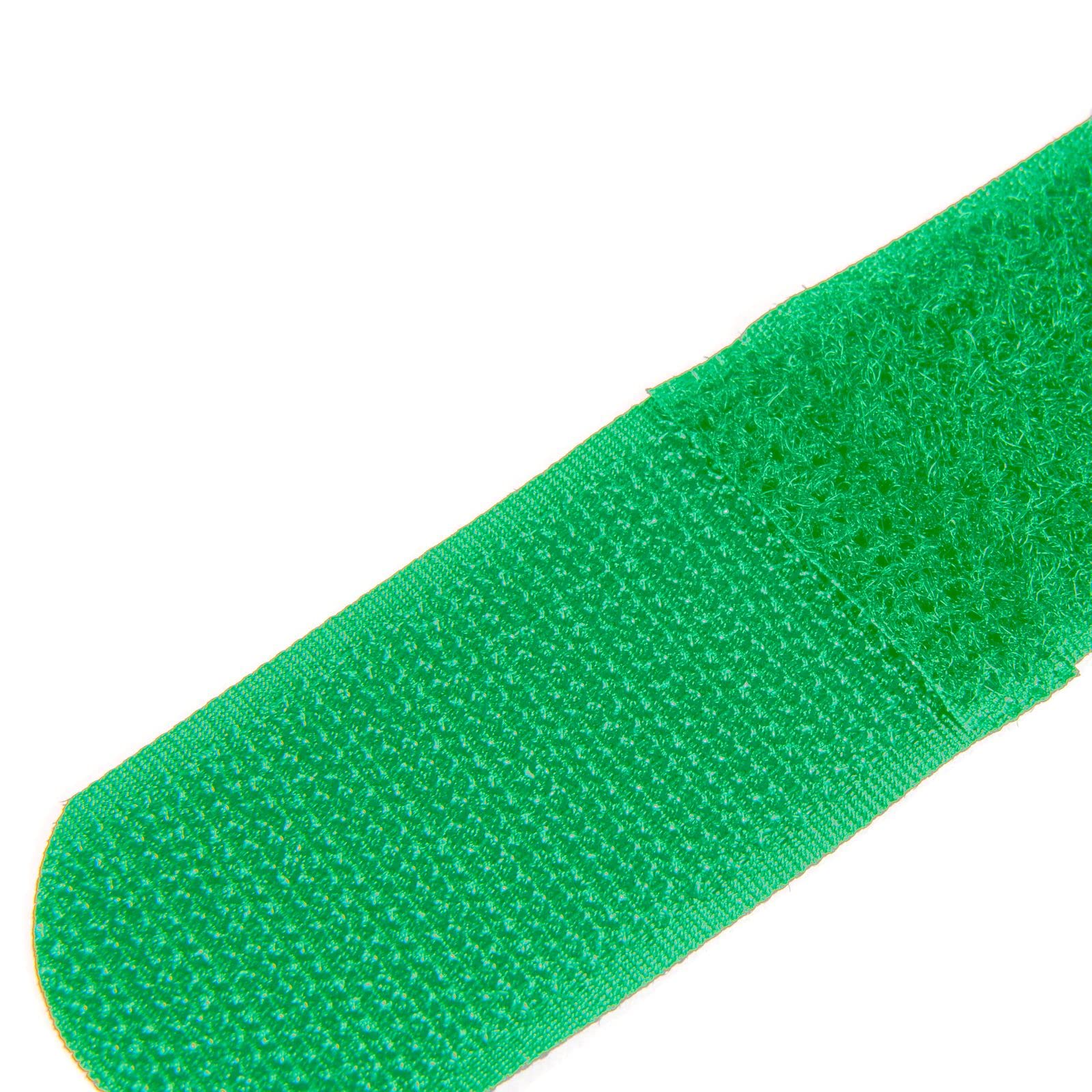 Schlauchland 100x Kabelbinder Klett grün 2x40 cm *** Klettverschluss *** Große Auswahl 1/2/3/5cm ** 10-300cm ** 5 Farben ** 1/10/100er Packs