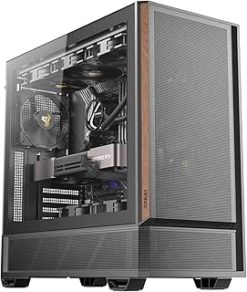 Antec P30 Air, 5 PWM Fans Included, Metal Mesh Front with Premium Wood Accents, Supports 360mm Top Radiator, Type-C 3.2 Gen 2, Optimized Airflow for GPU Cooling, Mid-Tower ATX Case