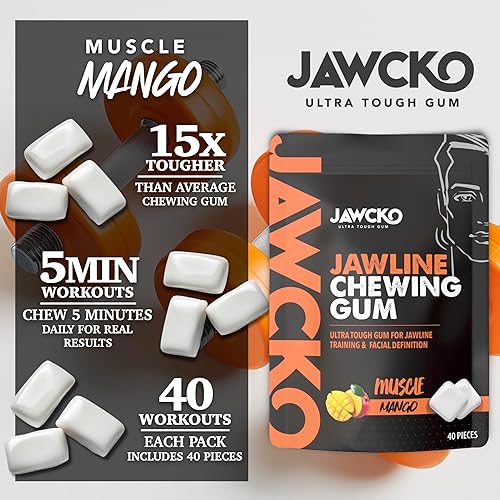 Miniatura 6 de JAWCKO Goma de mascar ultrarresistente  Obtén una mandíbula más fuerte y cuadrada  15 veces más dura que otras encías  Goma de mascar de mango