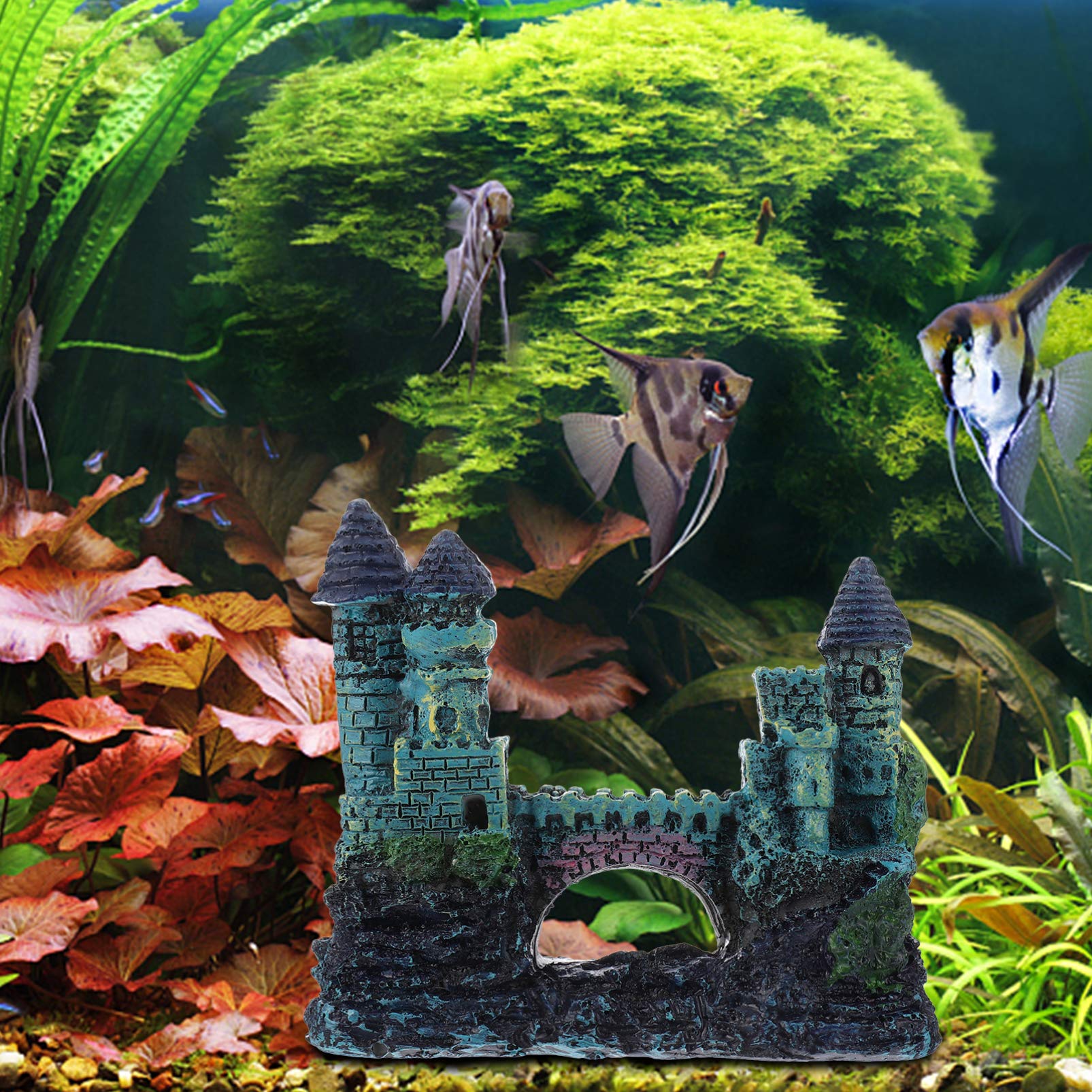 Aquarium Decorations Aquarium Castle Decor With Bubbler Fun