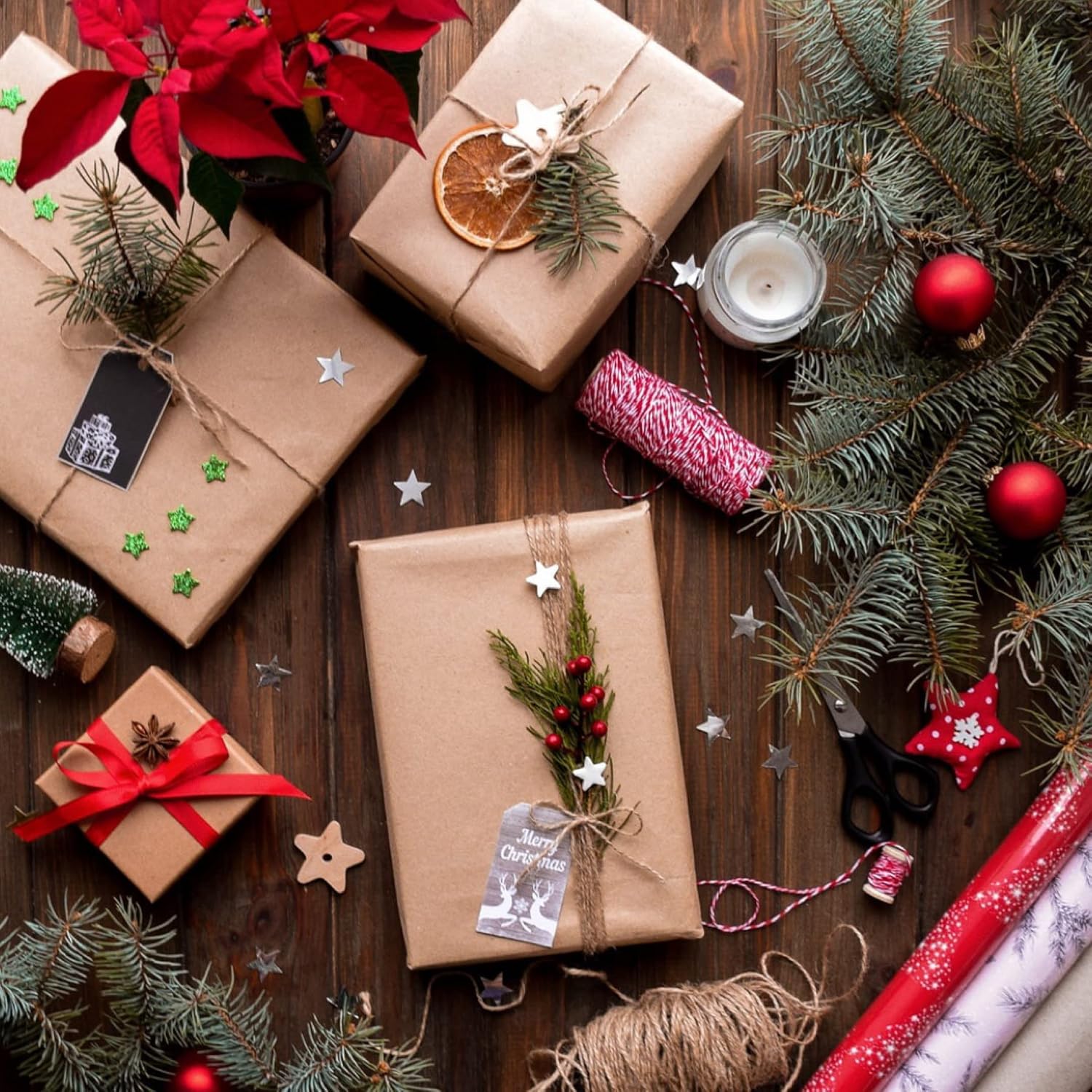 ZYBUX, Roll of Brown Eco Kraft Paper, 100% Recycled Biodegradable Wrapping Paper Roll - Image 5