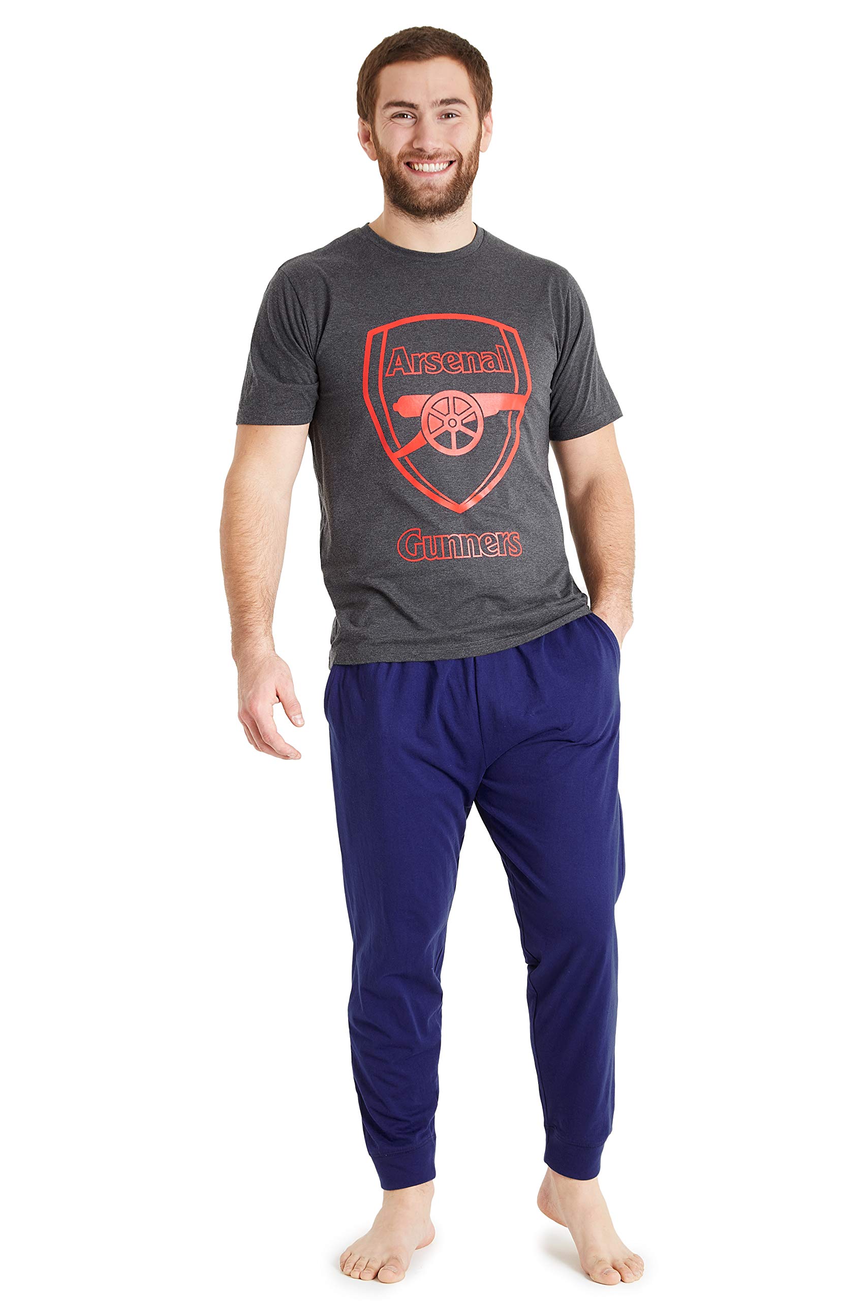 Arsenal F.C.Arsenal Mens Pyjamas Set, Cotton Long Pjs M - 3XL, Official Football Gifts