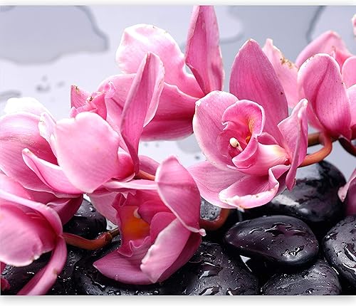 artgeist Mural de pared de orquídea de 116 x 91 pulgadas, papel tapiz autoadhesivo autoadhesivo para despegar y pegar, calcomanía grande extraíble,