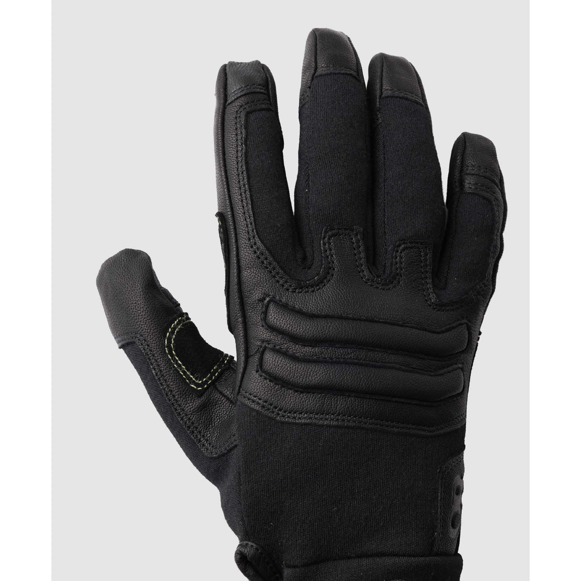 Outdoor Research Ironsight II FR Glove | trudnopalne rękawice taktyczne, Nomex i Kevlar, skórzane palce, do ekranów dotykowych, czarne, rozmiar M