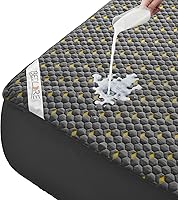 Vista 1 de Protector de colchón impermeable, protector de colchón tamaño Queen ajustado de 6 a 18 pulgadas de profundidad, tela de aire 3D transpirable, funda