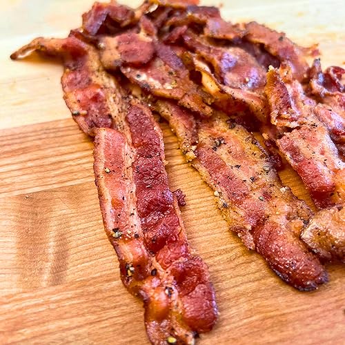 Miniatura 5 de Carne seca de tocino de madera de manzano ahumada  Sin ingredientes artificiales, sin conservantes, sin MSG añadido  4 onzas en total (paquete de 2