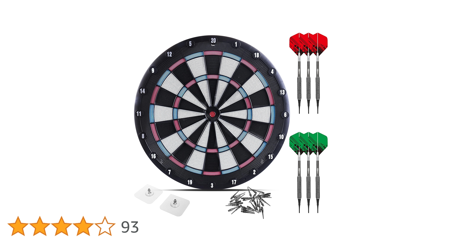 Amazon.co.jp: CyeeLife-ピンク ソフトダーツボード Dartboard+6