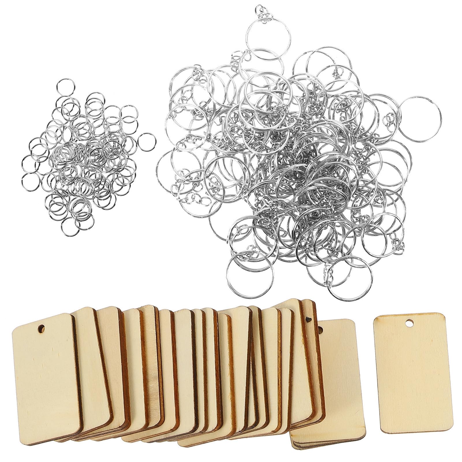Llaveros para bricolaje en blanco de madera contra la pérdida de llaves en manualidades caseras