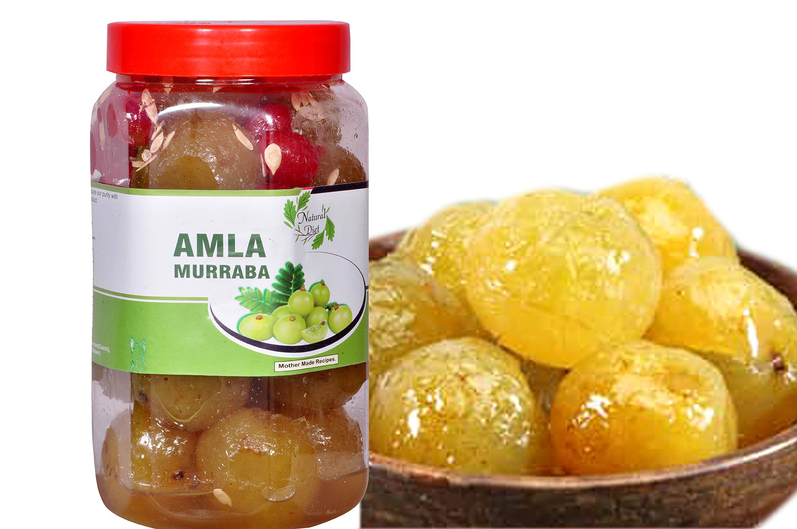 Natural Diet AMLA MURABBA Mome Made The Real Taste of Maa Ka Hath Ka Swad Organic Sweet Amla Murabba with Almond Indian Gooseberry with Mothers Love 1kg (B08MTYNWTT) Amazon Price History, Amazon Price Tracker