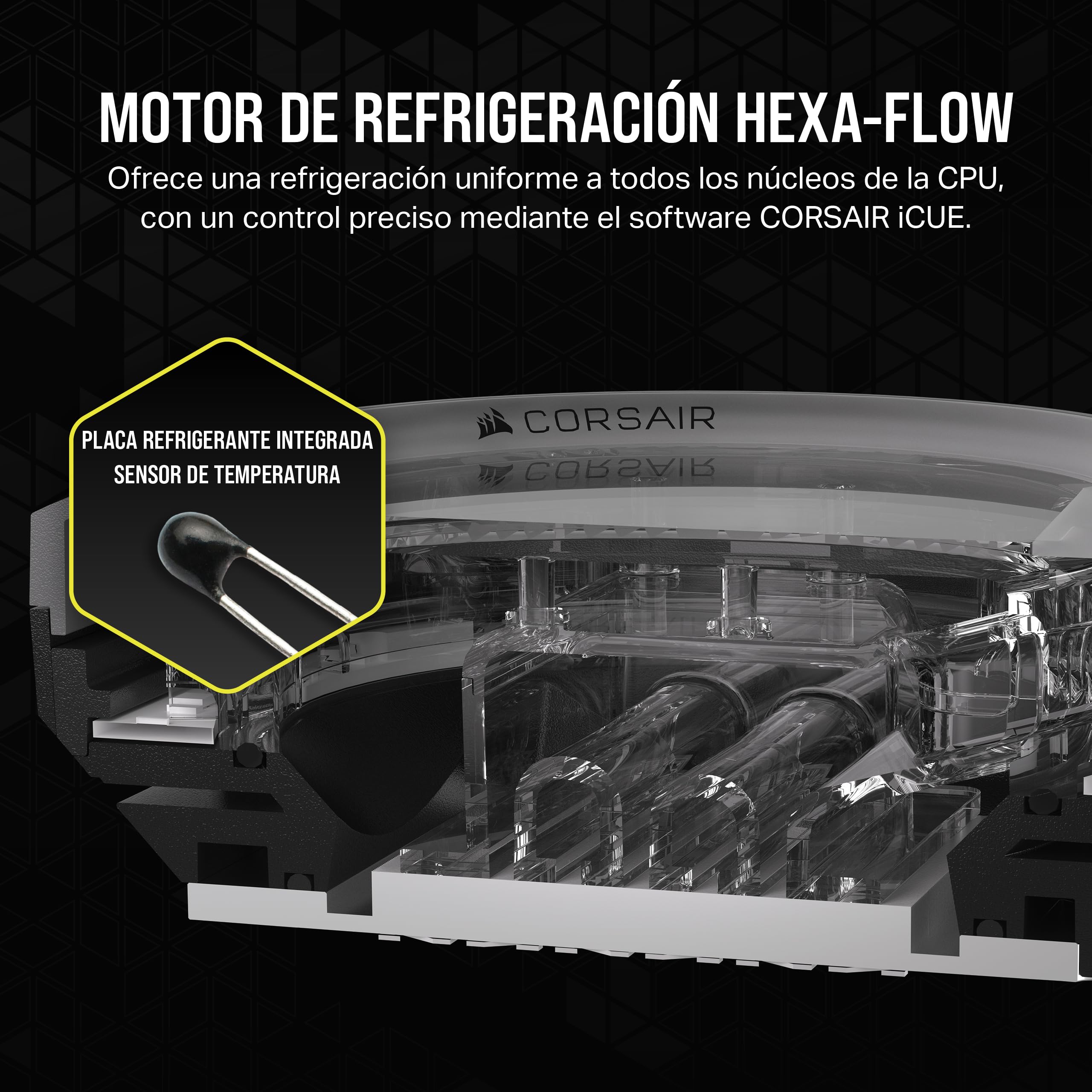 Corsair iCUE Link XC7 RGB Elite Bloque de Refrigeración Líquida para CPU Gris Sigilo