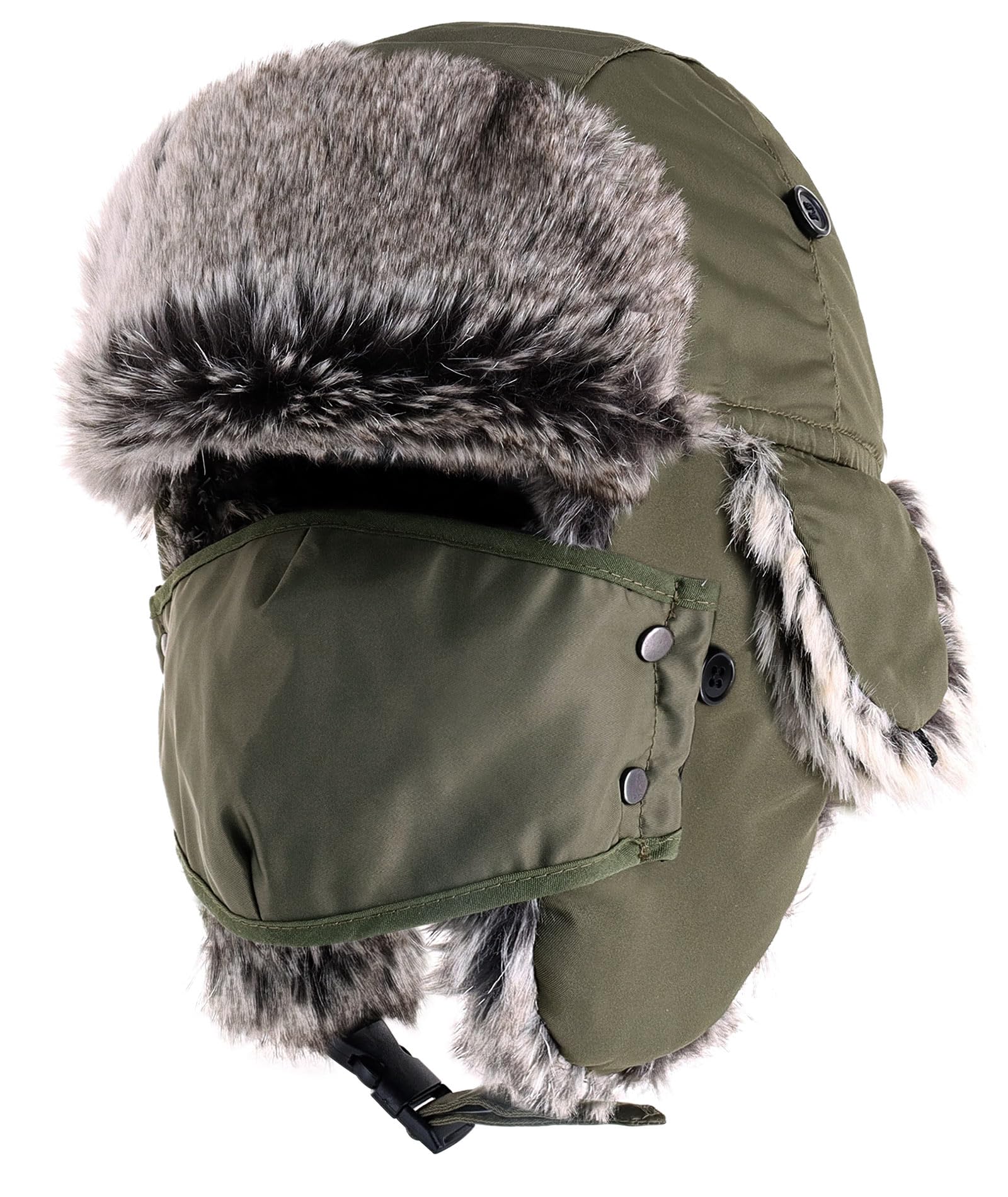 CHOK.LIDS Waterproof Winter Trappers Unisex Premium Strength Ushanka Ear Flap Chin Strap Cold Weather Outdoor