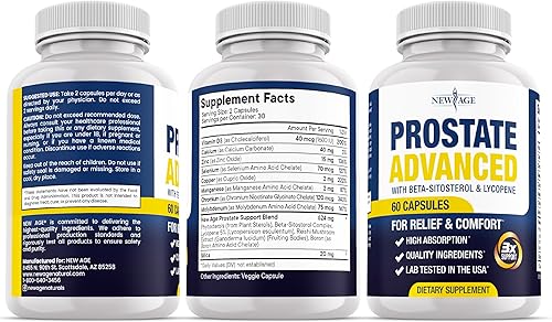 Miniatura 7 de NEW AGE Suplemento avanzado de próstata para hombres  Reduce los viajes al baño, promueve el sueño, apoya la salud y el vaciado de la vejiga