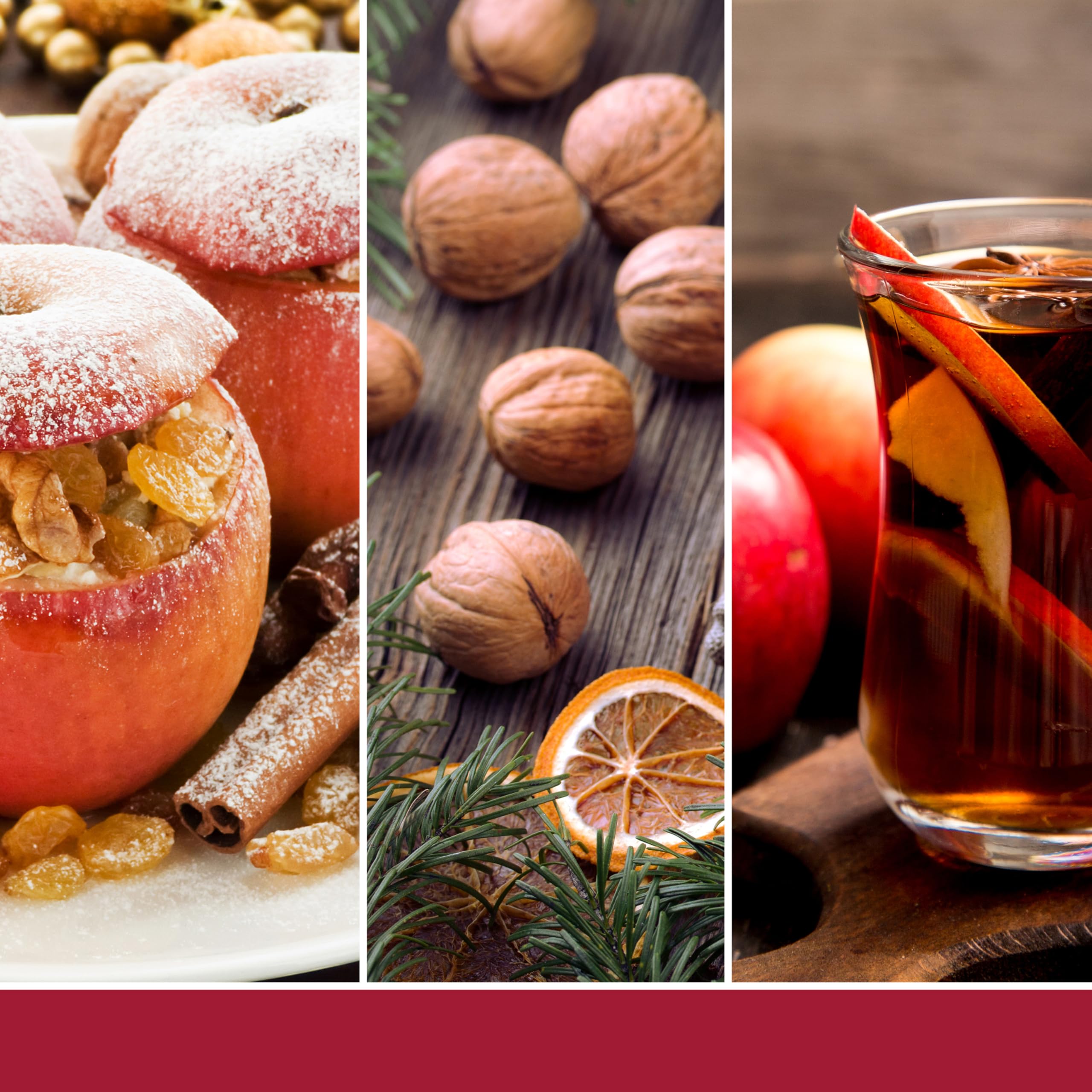 Yankee Candle Świeca zapachowa studyjna | Średnia świeca wieniec z czerwonym jabłkiem | Długie świece: 35-50 godzin | Stylowy projekt szklanego naczynia z czerwonym woskiem | Idealne prezenty dla