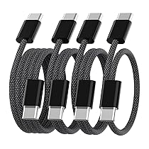 Anysea Cavo USB C to USB C 3A – (60W, 2M+1M+1M+0.5M) Cavo USB Type C to Type C Ricarica Rapida Cordone di Ricarica Intrecciato Compatibile con iPhone 17 16 15 Galaxy S25 S24 S23 Pixel iPad MacBook