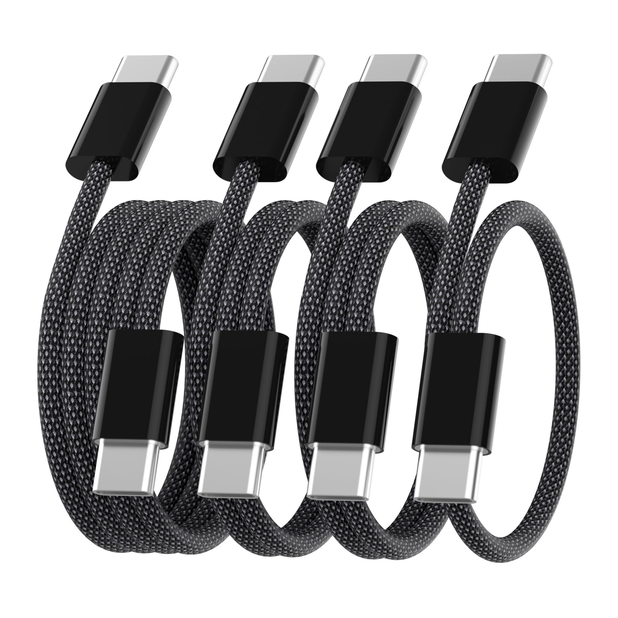 Anysea Cavo USB C to USB C 3A - [60W/2M+1M+1M+0.5M] Cavo USB Type C to Type C Ricarica Rapida Cordone di Ricarica Intrecciato Compatibile con iPhone 16 15 PRO Max Galaxy S24 S23 Pixel iPad MacBook
